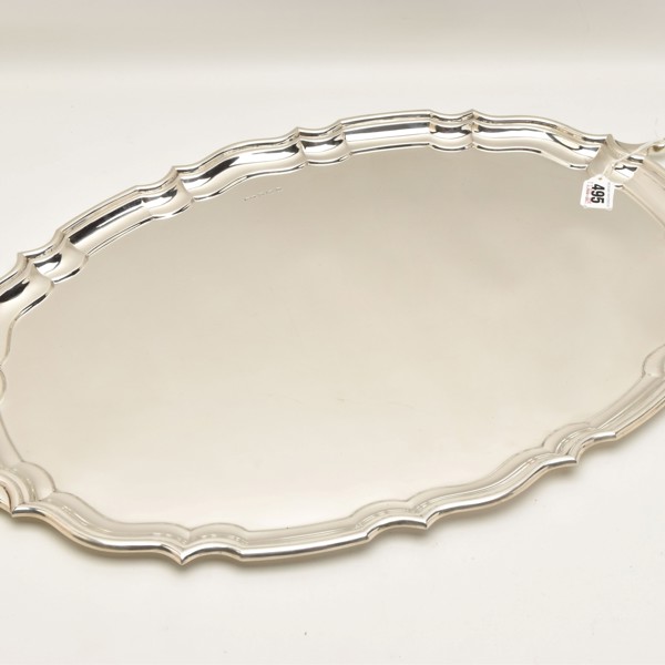 George VI Large Silver Twin Handled Oval Tray Sold £1,600