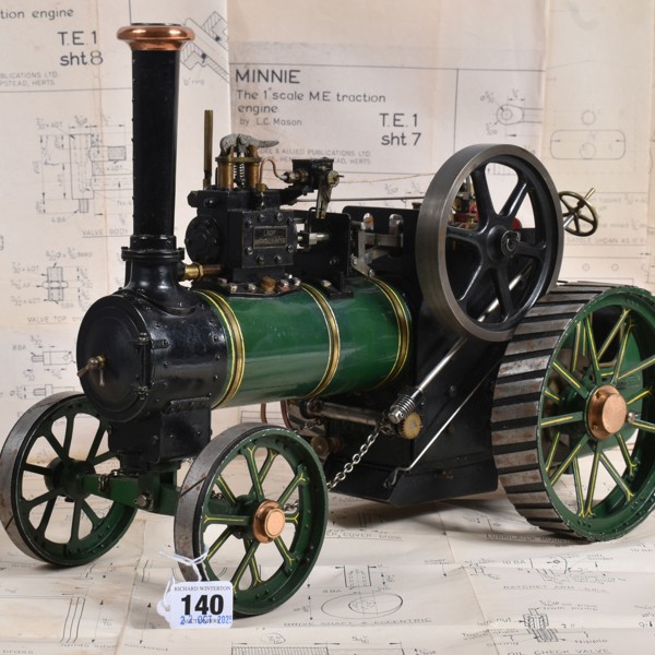 'Lady Marguerite' 1Ins Scale Live Steam Model Of Minnie Agricultural Traction Engine Sold £2,800
