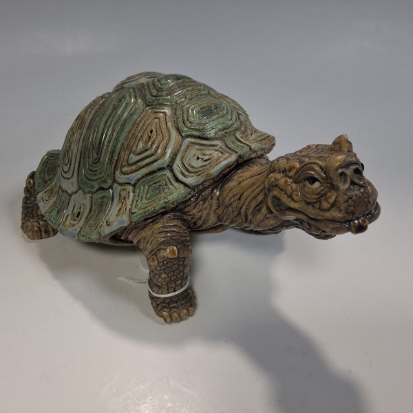 Victor grotesque tortoise figurine by Andrew Hull for Cobridge Stoneware sold £500.jpg