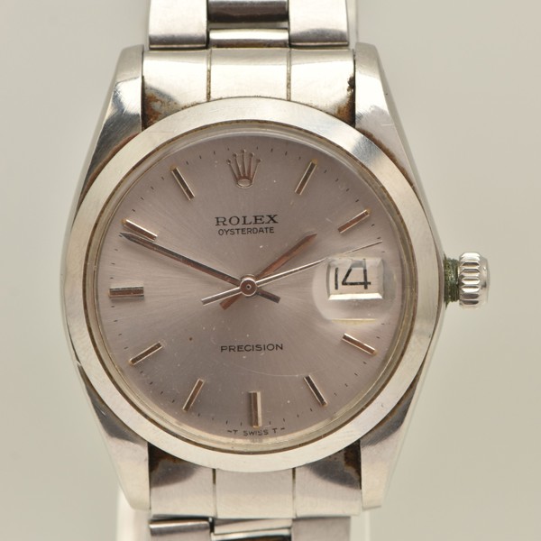 Stainless steel Rolex Oysterdate Precision watch on Oyster bracelet sold £1,300.jpg