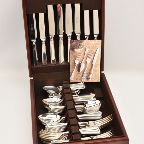 Eight Person Silver Canteen By United Cutlers Sheffield Sold £3,200
