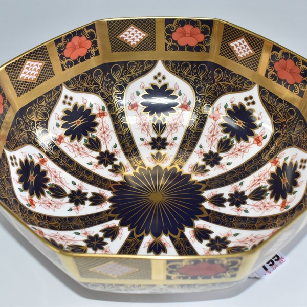 Royal Crown Derby Imari 1128 Solid Gold Band Bowl Sold £700