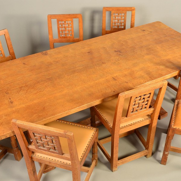 Mouseman Dining Table And Chairs