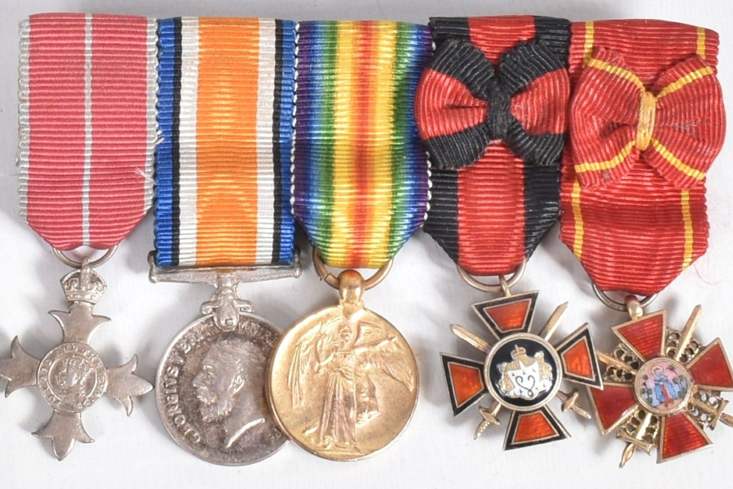 Captain RF Shaw MBE Miniature Medals Archive Sold £660 (Detail)