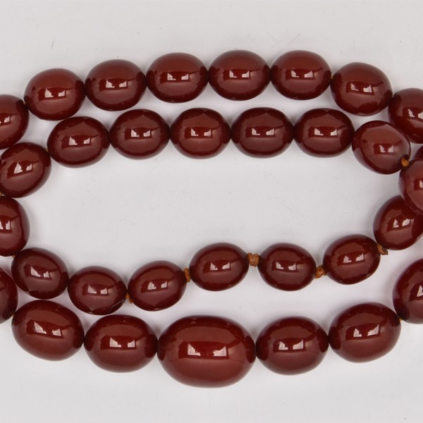 Bakelite Cherry Amber Bead Necklace Sold £700