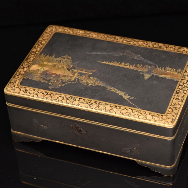 Japanese Shakudo Style Gilt Box Sold £560