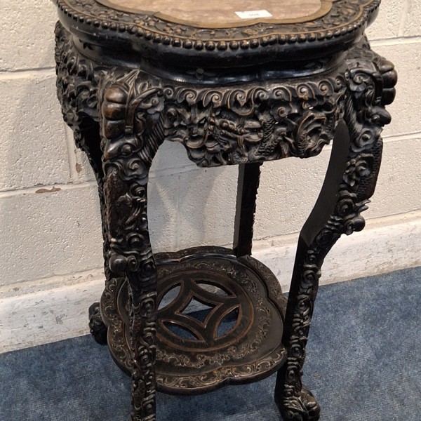 Ebonised carved hardwood jardiniere stand sold £800.jpg