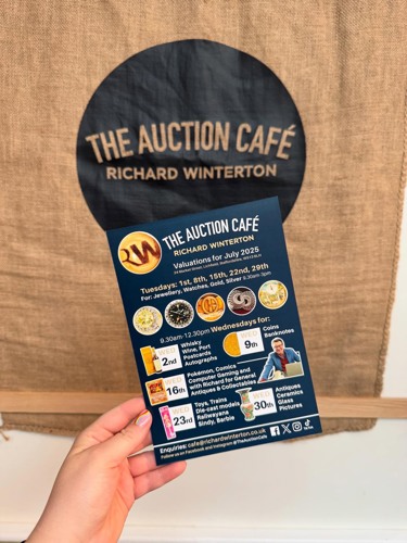 Pick up your July leaflet at The Auction Café now.
