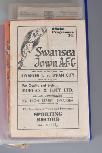 The collection included half a century of Swansea programmes including Lot 62, which sold at £400.