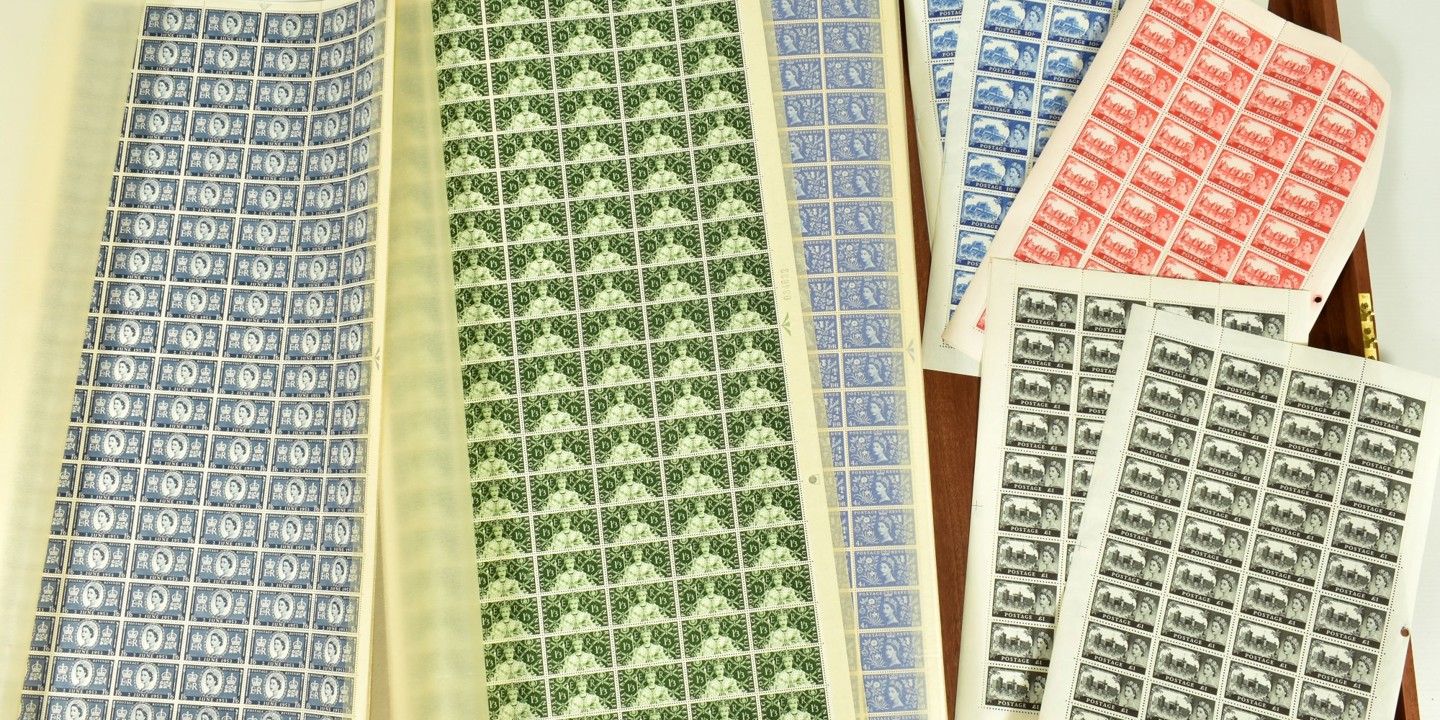 160 Complete Sheets 1950S 1960S Stamps