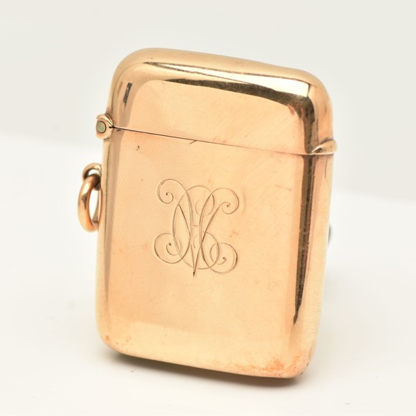 Early C20th 15Ct Gold Vesta Case Sold £1,300