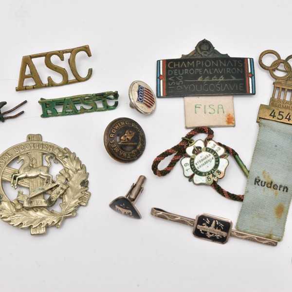 Rowing Medals Including 1936 Berlin Olympics Participation Badge Sold £580