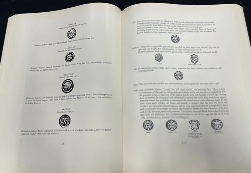 A page from volume three of How’s Silver Spoons And Hallmarks by Commander George Evelyn Paget How, privately printed London 1957.