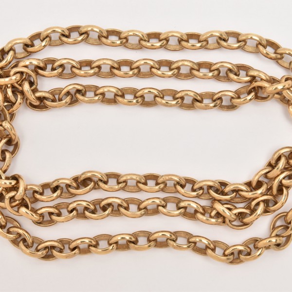 9Ct Gold Belcher Link Chain Necklace Sold £1,500