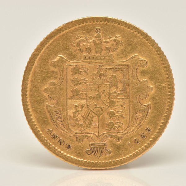 1835 William IV Gold Half Sovereign Sold £620