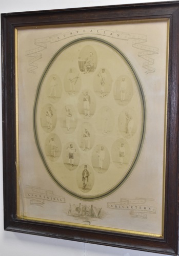 The souvenir poster was used to promote the 1868 cricket tour.