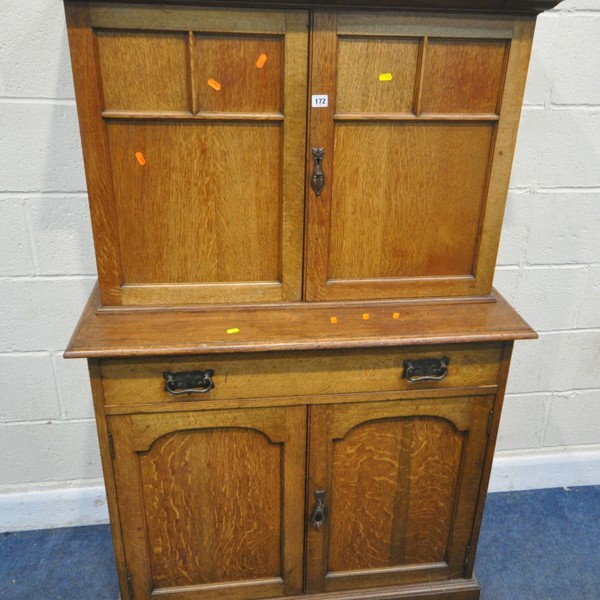 Early C20th Oak Cased Collectors Cabinet Sold £800