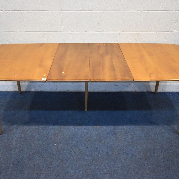 Lucian Ercolani Mid C20th Ercol Elm And Beech Extending Dining Table Sold £500