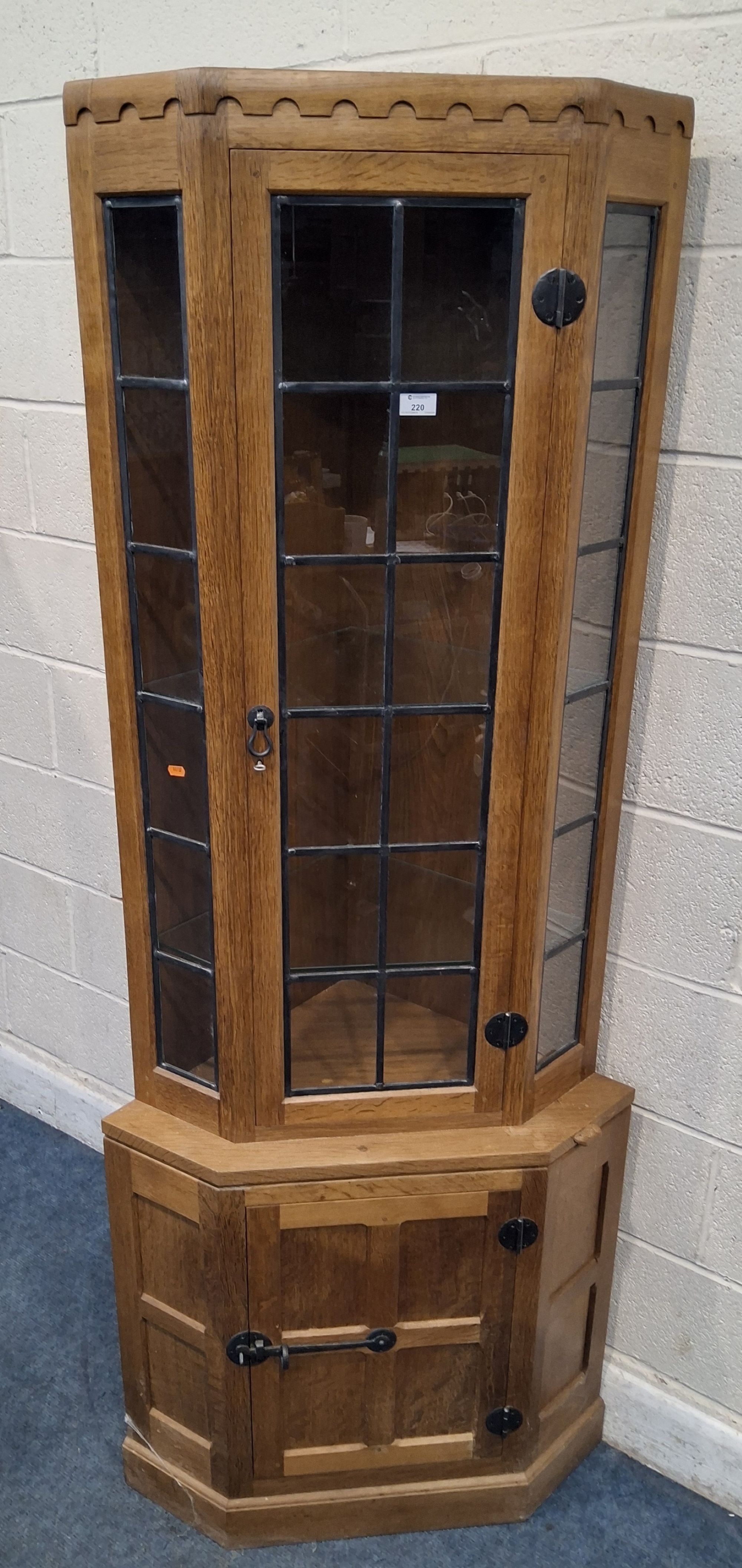 Robert Thompson Mouseman oak corner cupboard sold £950.jpg