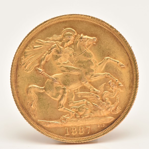 1887 Queen Victoria Double Gold Sovereign Sold £1,450