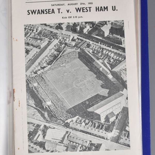 Swansea Town Football Club Programmes 1955 To 1957 Sold £170 Web