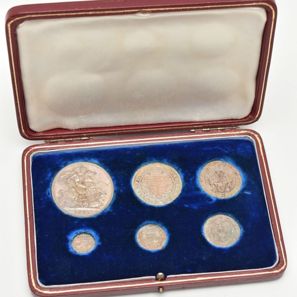 Cased Set 1893 English Proof Coins Sold 6 200