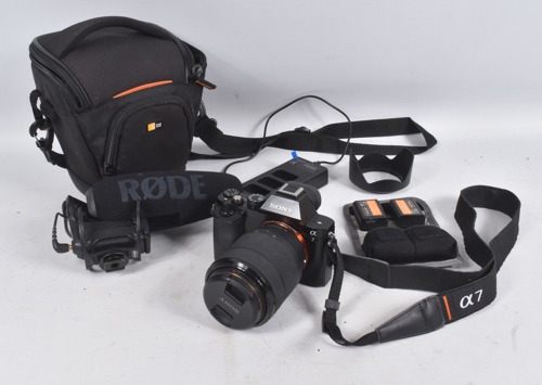 Lot 261: A Sony A7 digital full frame SLR camera with Sony FE 28-70mm f3.5 lens.