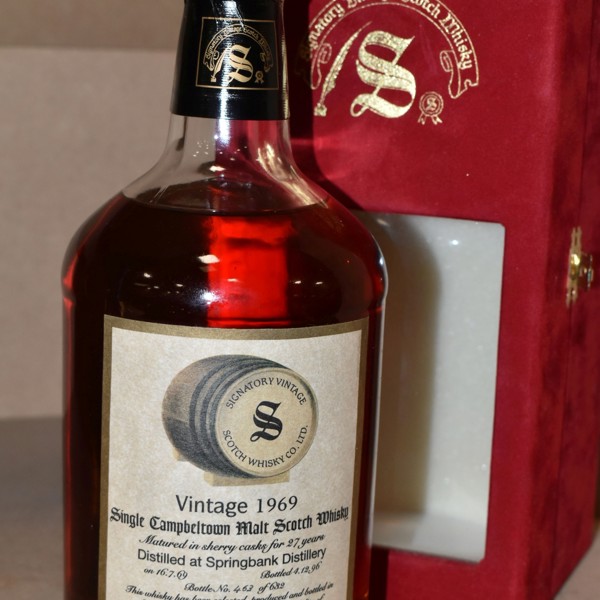 Bottle Of Signatory Vintage 1969 Single Campbeltown Malt Whisky Sold £1,000
