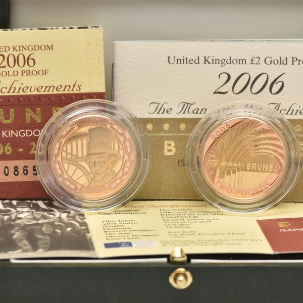 UK 2006 Brunel £2 Gold Proof Two Coin Set Sold £2,000