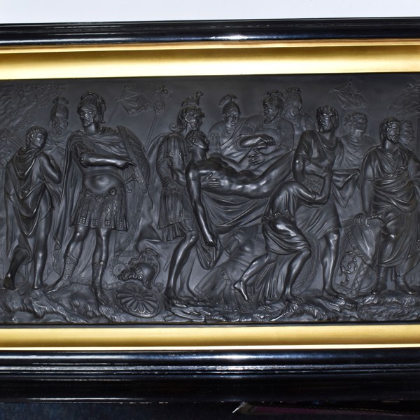 C19th Black Basalt Plaque Depciting 'The Death Of Meleager' Sold £800