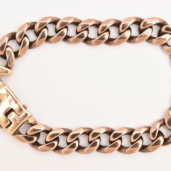 9Ct Gold Heavy Curb Link Bracelet Sold £2,310