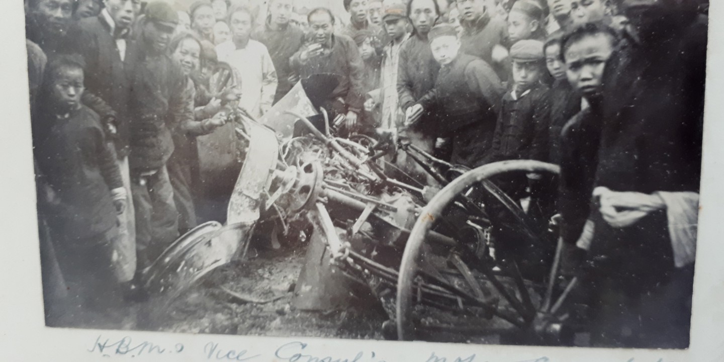 Riots Vice Consul's Car Destroyed