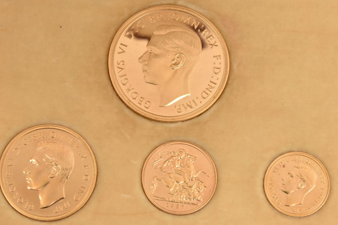 Web Page Top Royal Mint 1937 Gold Specimen Four Coin Collection Sold £11,500