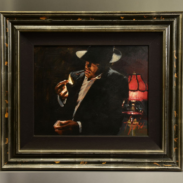 Fabian Perez Man Lighting A Cigarette II sold £3,600