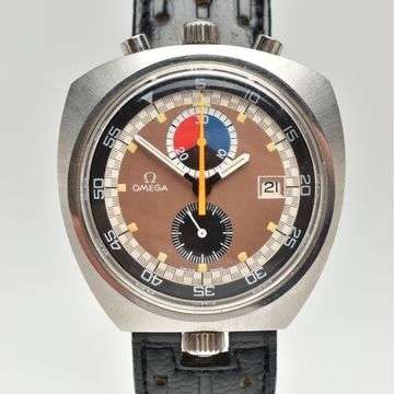Sold £4,200: The rare 1969 Omega Seamaster 'bullhead' chronograph.