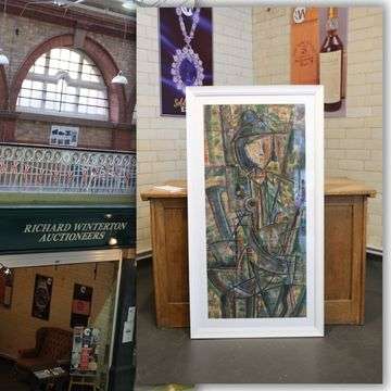 William Black painting 'Girl With A Hat' at Burton Market Hall web