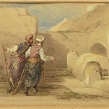 David Roberts (1796-1864) watercolour The Tomb Of Joseph At Shechem, sold at auction for £2,500.