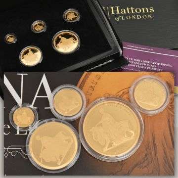 Sold for £3,400, a boxed 2019 Queen Victoria 200th anniversary coin set by Hattons of London.