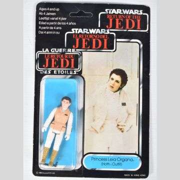 A sealed Palitoy trilogo Return Of The Jedi Princess Leia Organa in Hoth outfit from 1983.