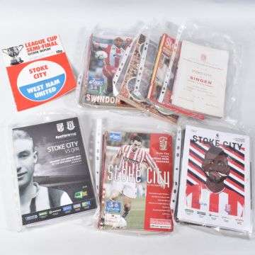 Vintage Stoke City football programmes.