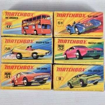 Lot 129: Six boxed Matchbox Superfast die-cast models.